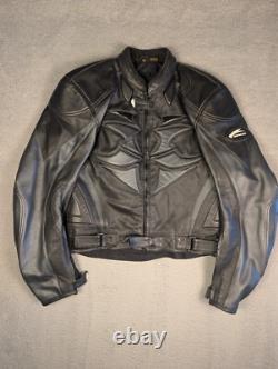 Hein Gericke Leather Jacket Motorcycle Mens 42 Black Biker armored Protective