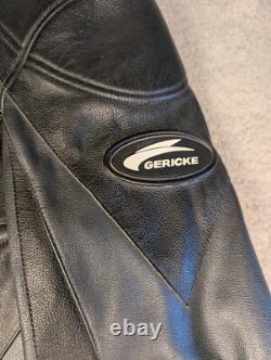 Hein Gericke Leather Jacket Motorcycle Mens 42 Black Biker armored Protective
