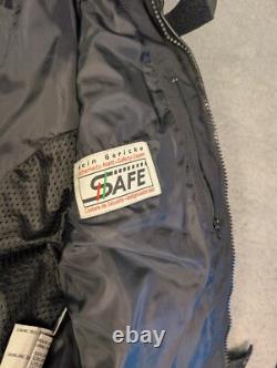 Hein Gericke Leather Jacket Motorcycle Mens 42 Black Biker armored Protective