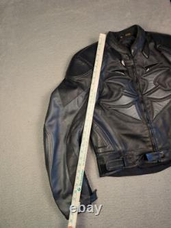 Hein Gericke Leather Jacket Motorcycle Mens 42 Black Biker armored Protective