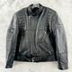Hein Gericke Leather Moto Jacket Mens 44 Black Motorcycle Biker Full Zip Padded