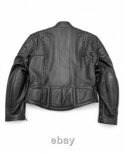 Hein Gericke Men's Leather Motorcycle Jacket First Gear, Size 42, Armored Padded