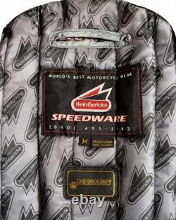 Hein Gericke Men's Leather Motorcycle Jacket First Gear, Size 42, Armored Padded