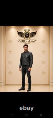 Hein Gericke Men's Leather Motorcycle Jacket First Gear, Size 42, Armored Padded