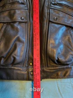 Hein Gericke Mens Vintage Motorcycle Leather Jacket Size 44