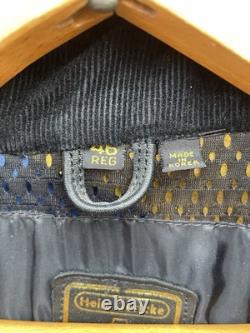 Hein Gericke Motorcycle Jacket Mens 46 Black Yellow Purple Leather Armor Vintage