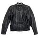Hein Gericke Motorcycle Leather Cafe Racer Jacket Black Men's Size 42 Vintage