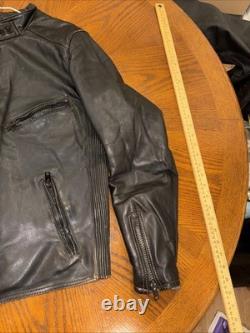 Heine Geriche / Harley Davidson Leather Jacket Large 44 Distressed Vintage