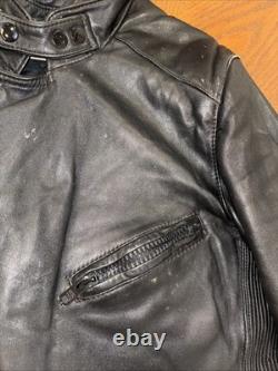 Heine Geriche / Harley Davidson Leather Jacket Large 44 Distressed Vintage