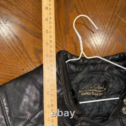 Heine Geriche / Harley Davidson Leather Jacket Large 44 Distressed Vintage