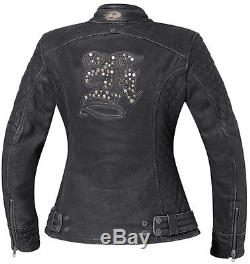 Held Ladies Leather Jacket Asphalt Queen black soft Motorcycle in Used optics