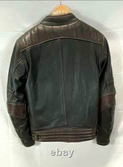 Helstons Men Brown Motorcycle Jacket Size S