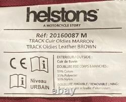 Helstons Men Brown Motorcycle Jacket Size S