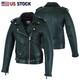 Highway Leather Old School Plain sides Motorcycle Leather Jacket 2 Ammo pocket