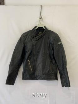 Honda Genuine Leather Motorcycle Jacket Black Vtg Biker Cafe Racer Mens M #209
