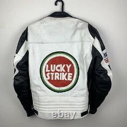 Honda Lucky Strike Leather Men's Jacket Vintage Racing F1 Formula1 Motorcycling