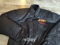 Honda Racing Jacket Mens Sz L Padded Motorcycle Intersport Woody Woodpecker EUC