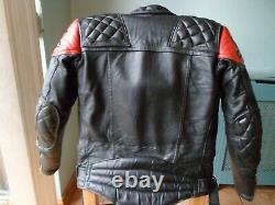 Honda Racing Vintage Leather Biker Jacket-size 36 Uk-xs-small-diamond Padding