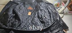 Hot Leathers Motorcycle Jacket L Mens Full Zipout Liner Orange Black