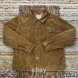 Huckberry Iron and Resin Brown Cord Button Down Trucker Jacket Men's Large L