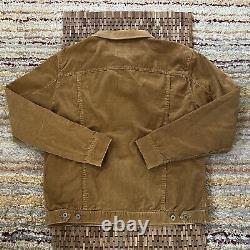 Huckberry Iron and Resin Brown Cord Button Down Trucker Jacket Men's Large L