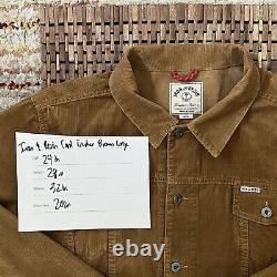 Huckberry Iron and Resin Brown Cord Button Down Trucker Jacket Men's Large L