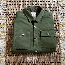 Huckberry Iron and Resin Forest Green Button Down Shirt Jacket Men's Medium M