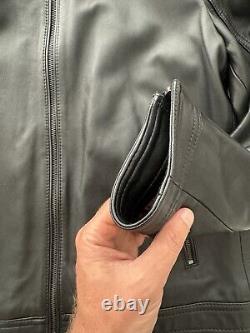Hugo Boss Biker leather Jacket Used Twice, Comes With Tags