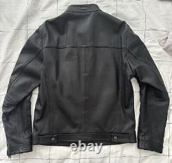 Hugo Boss Biker leather Jacket Used Twice, Comes With Tags