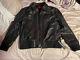 Hugo Boss Men's Sz L Black 100% Lamb Leather Jacket