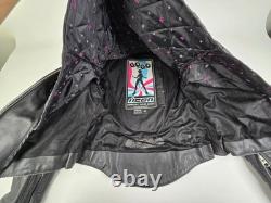 ICON MOTO Women's Size M Leather Bombshell Go-Go Motorcycle Jacket Black