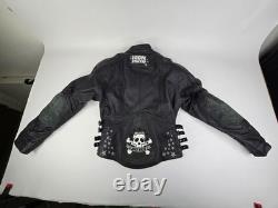 ICON MOTO Women's Size M Leather Bombshell Go-Go Motorcycle Jacket Black