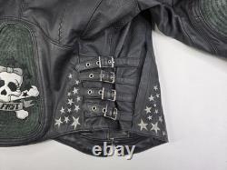 ICON MOTO Women's Size M Leather Bombshell Go-Go Motorcycle Jacket Black