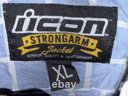ICON Motorsports Strongarm Boomer Jean Leather Jacket Aramid Reinforced S XL