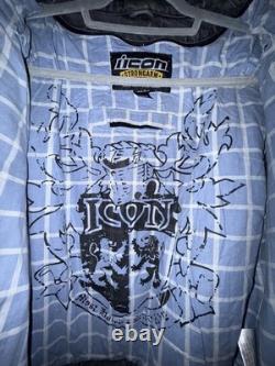 ICON Motorsports Strongarm Boomer Jean Leather Jacket Aramid Reinforced S XL