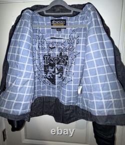 ICON Motorsports Strongarm Boomer Jean Leather Jacket Aramid Reinforced S XL