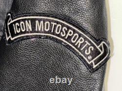 ICON Motorsports Strongarm Boomer Jean Leather Jacket Aramid Reinforced S XL