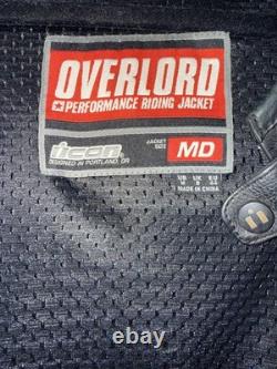 ICON Overlord Men's M Black Leather/Textile Foam Back Armor Motorcycle Jacket