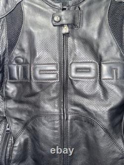ICON Overlord Men's M Black Leather/Textile Foam Back Armor Motorcycle Jacket