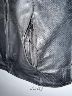 ICON Overlord Men's M Black Leather/Textile Foam Back Armor Motorcycle Jacket
