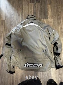 ICON Patrol Jacket Foul Weather Riding Gear Fiel Armor Equipped LARGE
