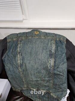 ICON STRONGARM Motorcycle Jacket Denim Vest look, vented with body armor XL