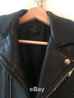 IRO CHAYAMA Motorcycle Biker Black Leather Jacket Barneys New York sz 34