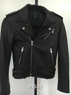 IRO'Chayama' Barneys NY Motorcycle Leather Jacket sz 34 US 0 or 2 XS Black