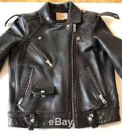 IRO Ebeyna Black Leather Moto Jacket Size 36 Small RETAIL $1346