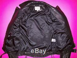 IRO Wilma Lamb Leather Biker Jacket 36 s 4 BLACK lambskin Moto zip coat buckle