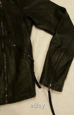 IRO Women's Leather Jacket Size Extra Small 0 Black Moto Womens Lightweight XS 0