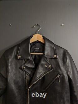 Iade Black Motorcycle Horse Leather Jacket Size Medium lewis leather