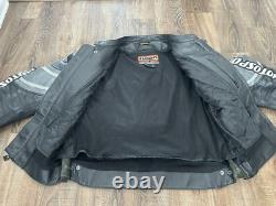 Icon Daytona Motorsports Black/gray Leather Jacket Size L Riding Street Gear