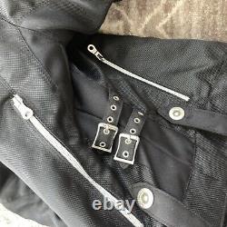Icon Hella Textile Black Womens Motorcycle Jacket Medium Full Zip Uk 9 EU 44